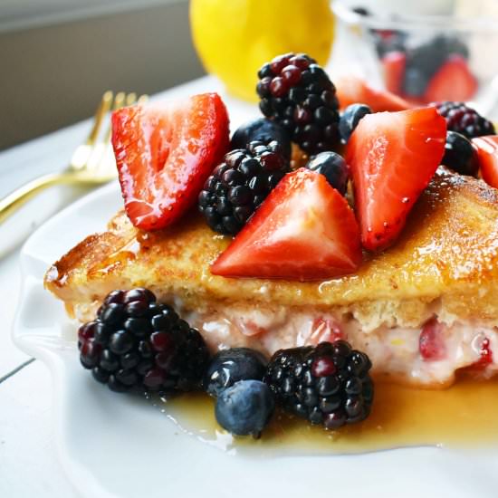 Strawberry Stuffed French Toast