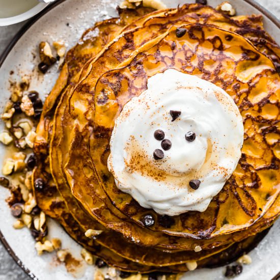 Carrot Cake Yogurt Pancakes