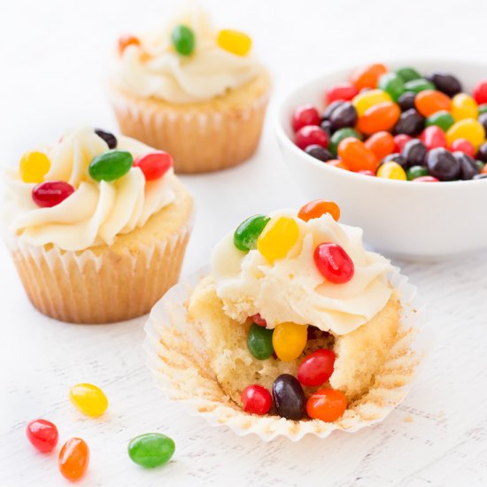 Jelly Bean Cupcakes