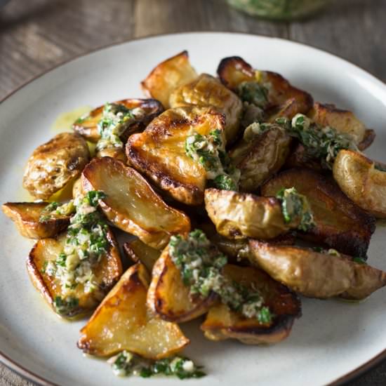 Roasted Sunchokes with Salsa Verde