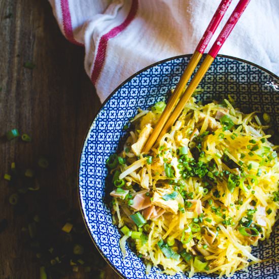 Healthy Spaghetti Squash Chow Mein