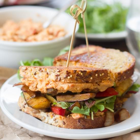 Balsamic Veggie & Hummus Panini