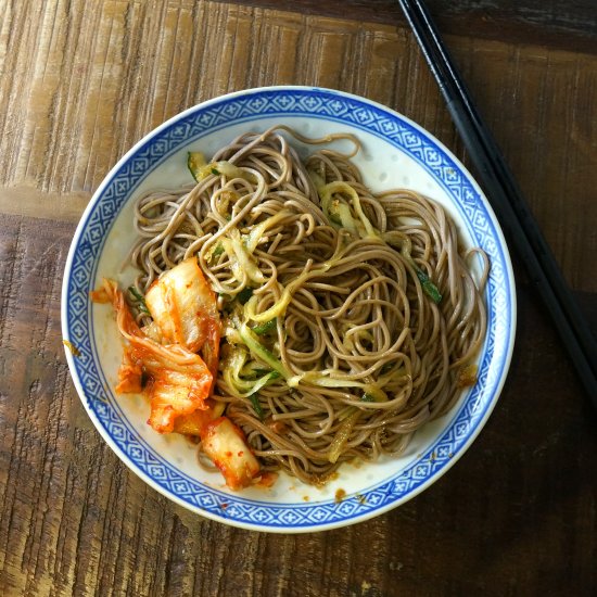 Sweet Spicy Cucumber Soba Noodles