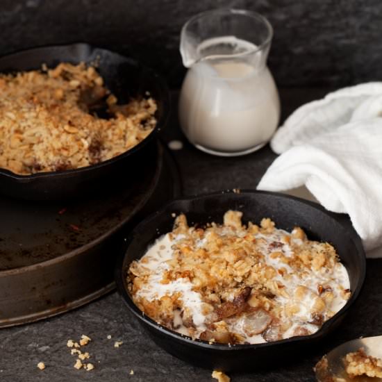 Nutty Chocolate Pear Crisp