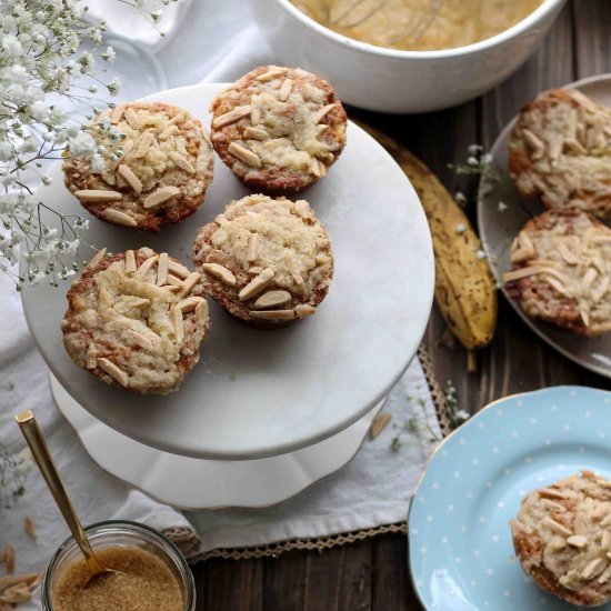 Almond Streusel Banana Muffins