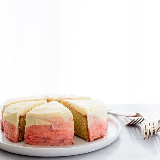 Mini Strawberry Ombre Cake