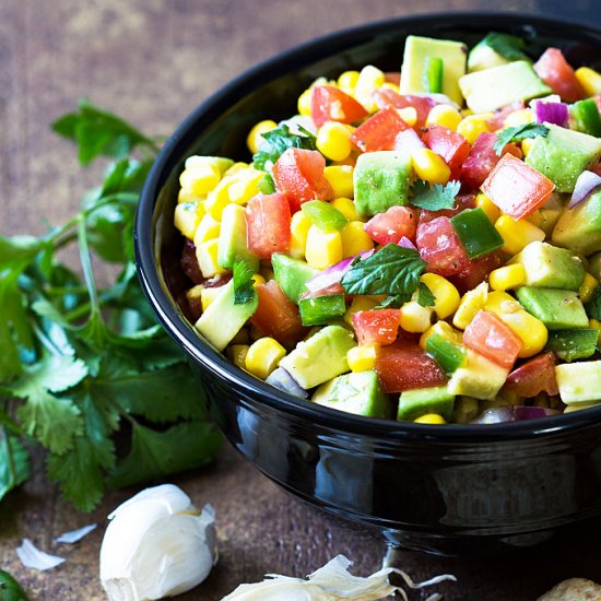 Avocado, Corn, and Tomato Salsa