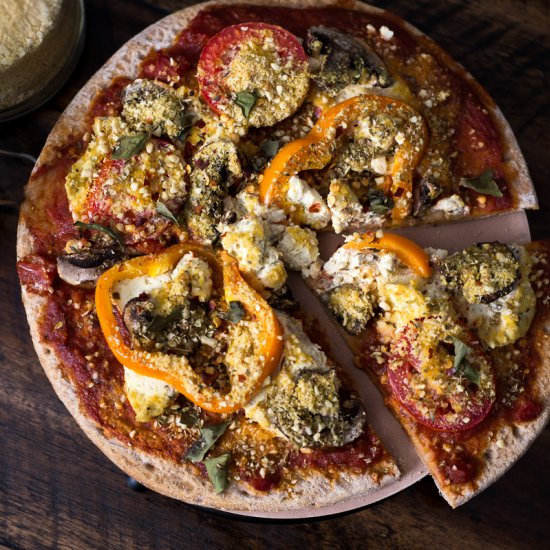 Vegan & GF Pizza with Tofu Ricotta