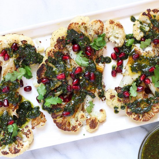 Cauliflower Steaks with Chimichurri