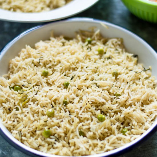 methi peas pulao