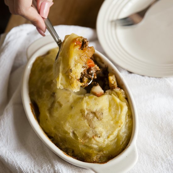 Shepherd’s Pie + Caramelized Bacon