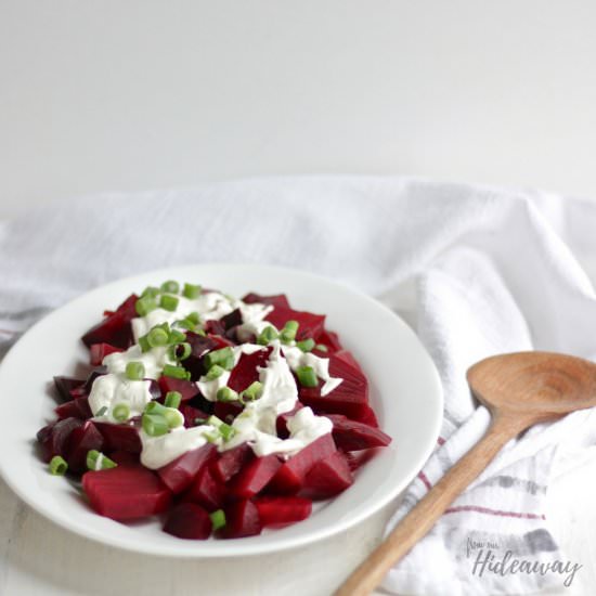 Roasted Beets with Cashew Yogurt