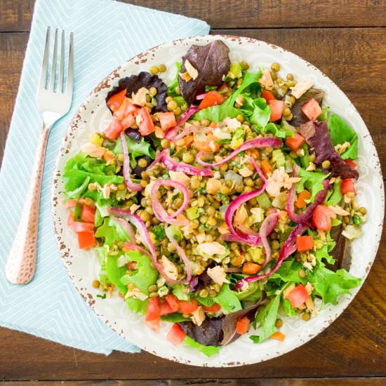 Lentil & Smoked Salmon Salad