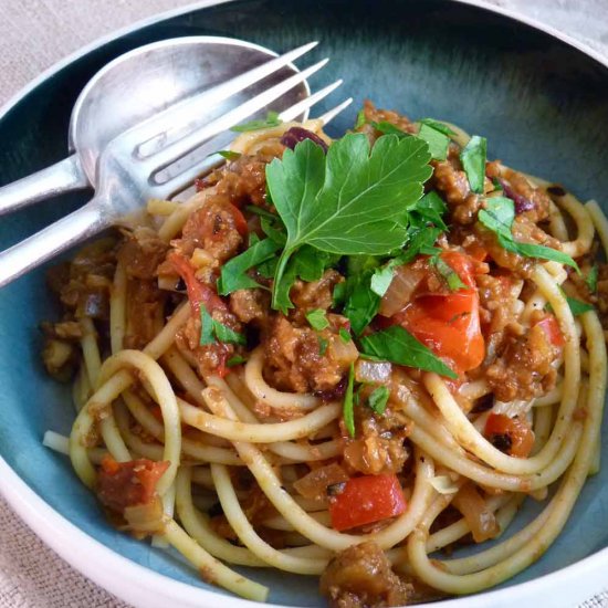 Amazing Vegan Spaghetti Bolognese