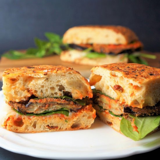 Eggplant Parmesan Sandwich