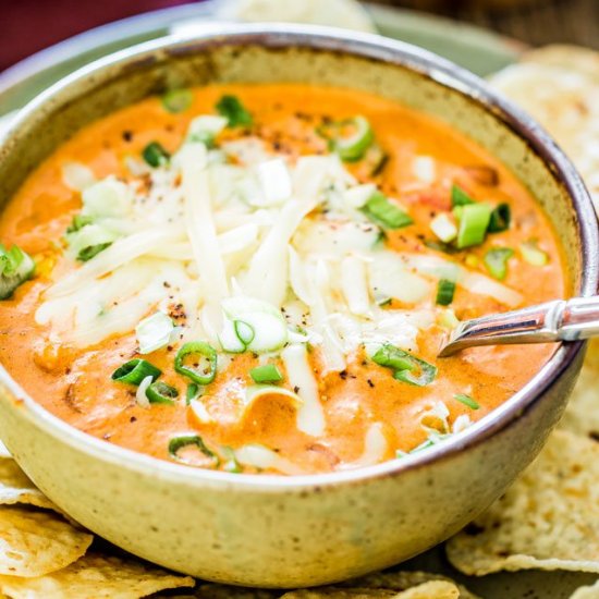 Cheesy Chicken Enchilada Soup