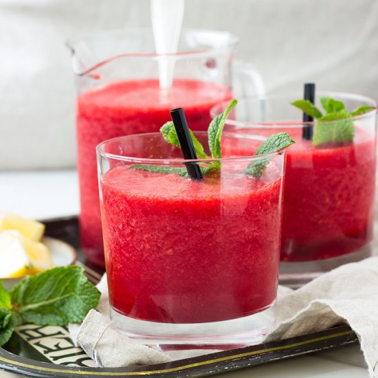 Healthy Raspberry Slushie