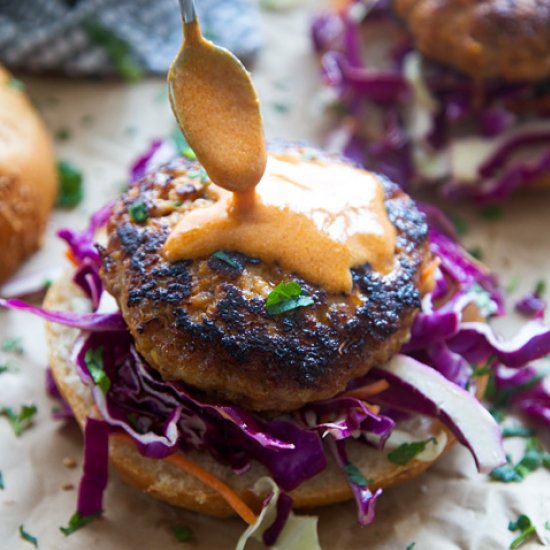 Coconut Curry Pork Burgers