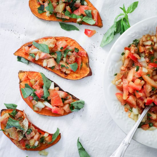 Bruschetta Sweet Potato Toast