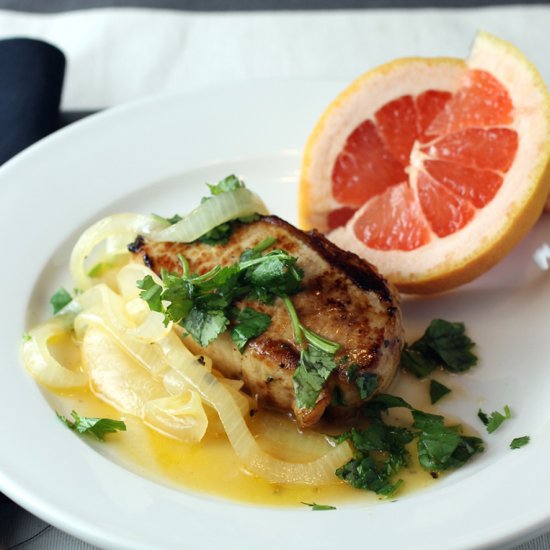 Pork Chops with Grapefruit