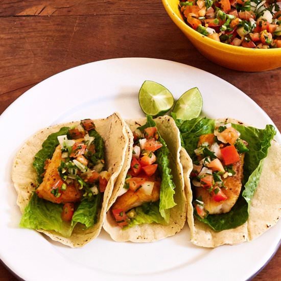 Fish Tacos with Pico de Gallo