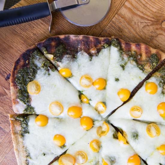 Kale Pesto Grilled Pizza