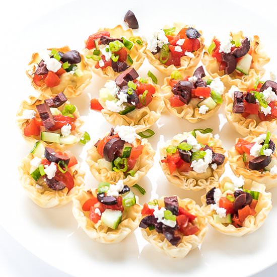 Mediterranean Phyllo Cups