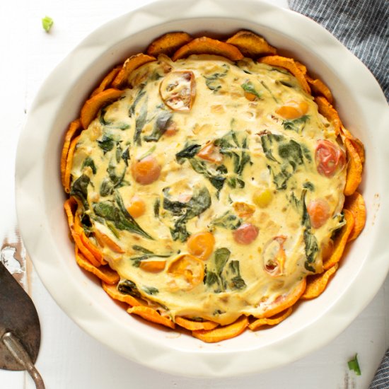 Easy Vegan Veggie Quiche