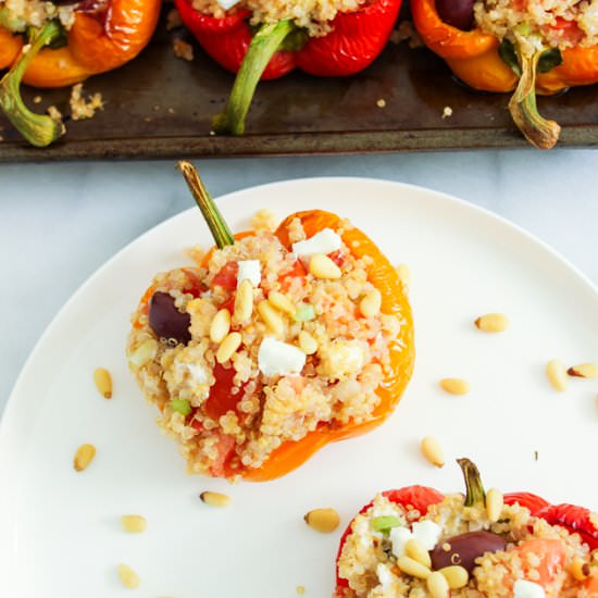 Easy Mediterranean-Stuffed Peppers