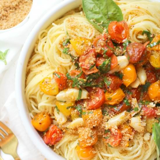 Roasted Garlic Tomato Spaghettini