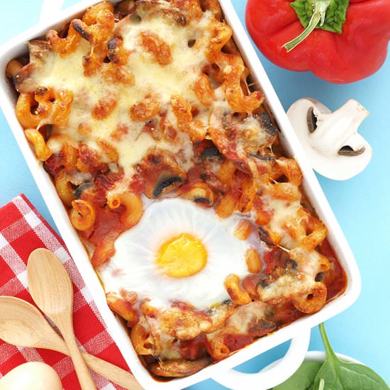 Tomato & Mushroom Breakfast Pasta