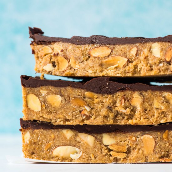 Choc Topped Almond Butter Bars