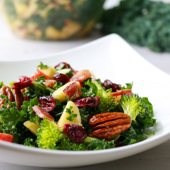 Apple Bacon Kale Salad