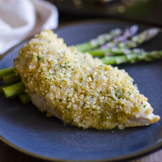 Parmesan-Basil Crusted Chicken