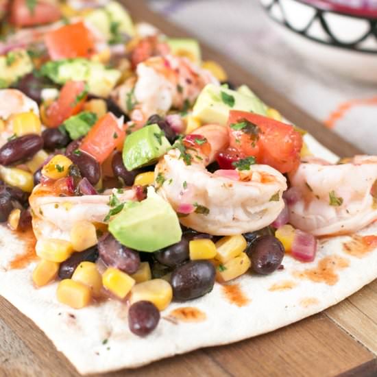 Southwestern Shrimp Flatbread