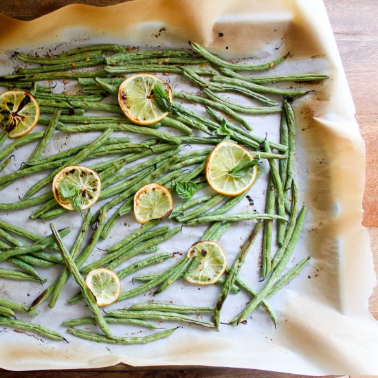 Broiled Meyer Lemon Green Beans