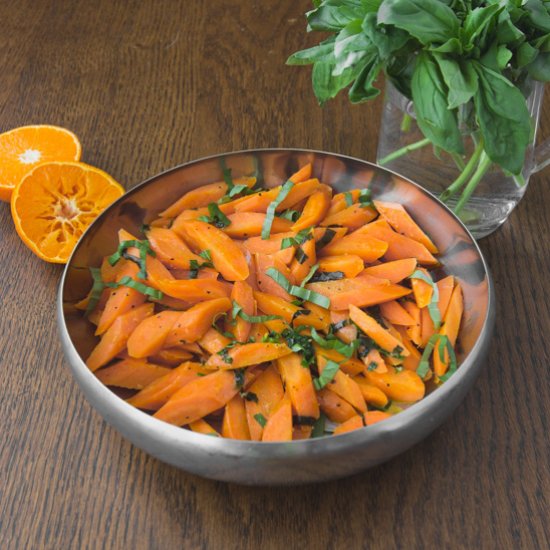 Orange and Basil Glazed Carrots