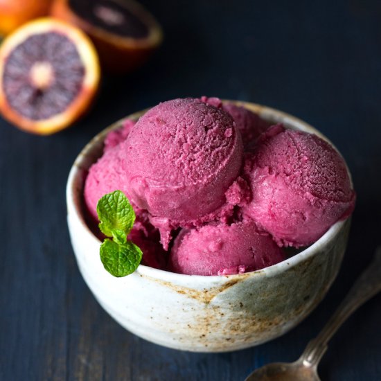 Blood Orange Coconut Sorbet