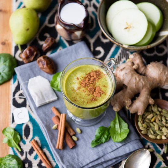 Warm Chai Tea Green Smoothie