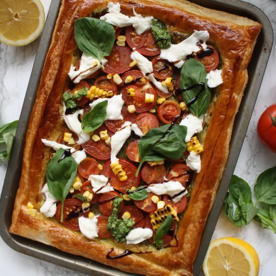 Caprese Pesto Tart