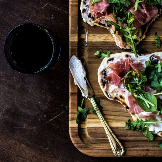 Prosciutto and Greens Flatbread