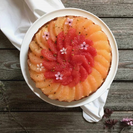 Two-coloured Grapefruit Tart