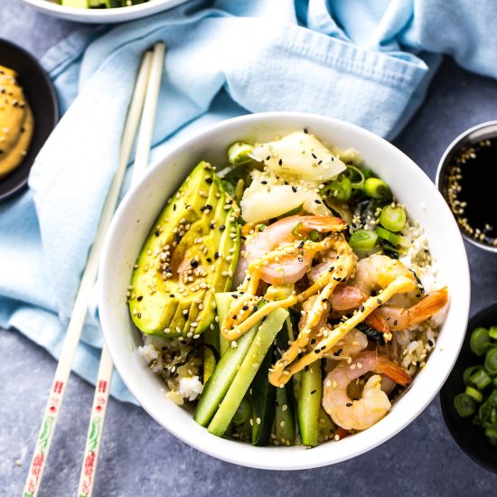 Shrimp Dynamite Sushi Bowls