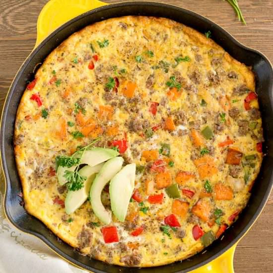 Sweet Potato Sausage Frittata