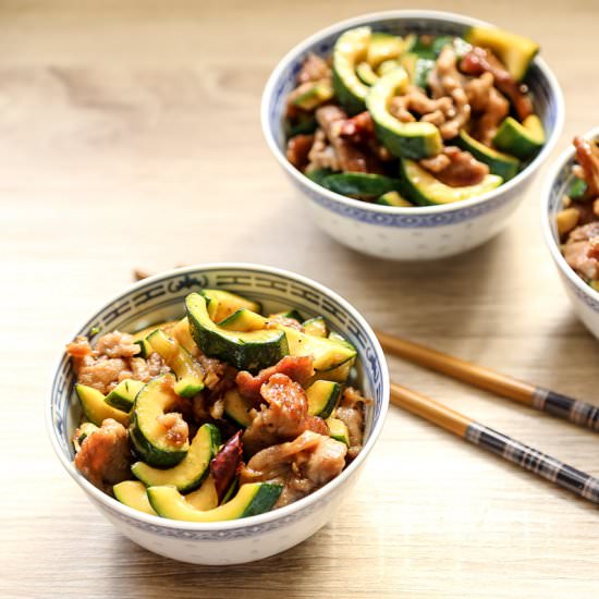 Stir Fried Pork and Courgettes