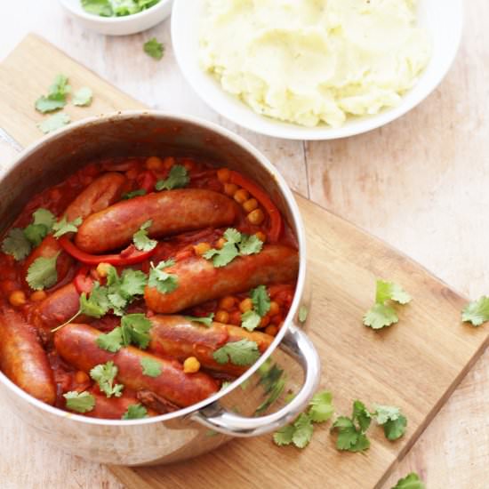 Lamb Sausage & Chickpea Tagine