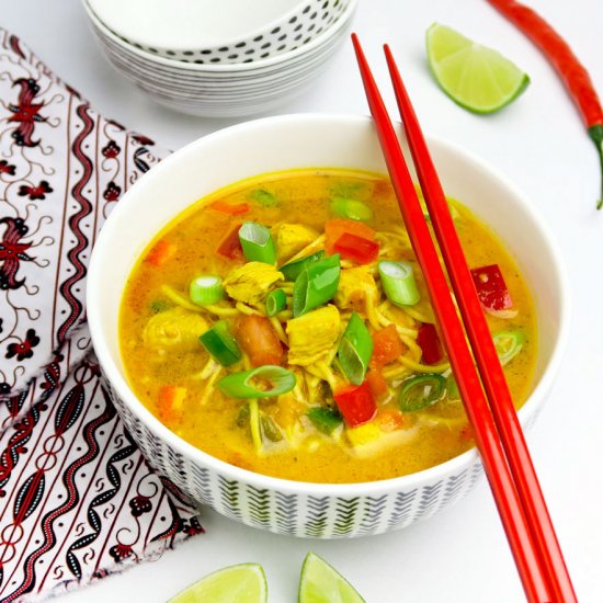 Thai chicken noodle soup