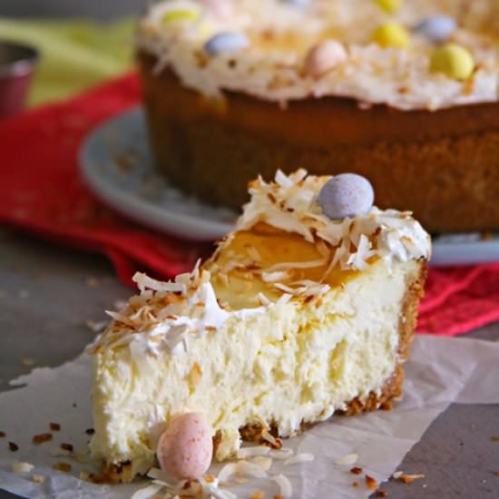 Easter Egg Coconut Cheesecake