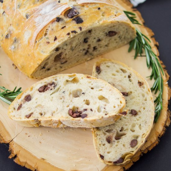 Crusty Rosemary Olive Bread