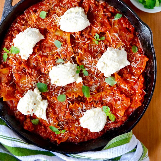 Easy Skillet Lasagna